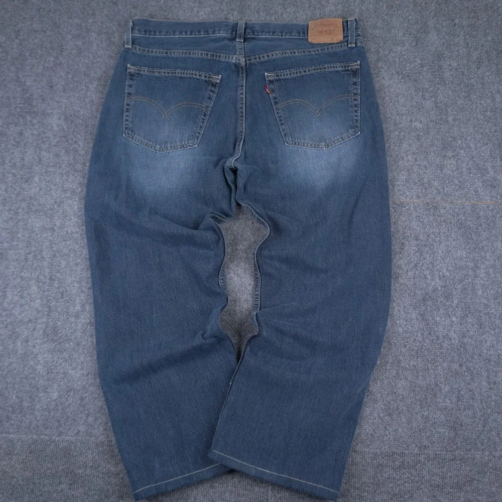 Vintage Levi's 529 Low Rise Straight Jeans Mens 38x30 Blue BAGGY LEG Made In USA
